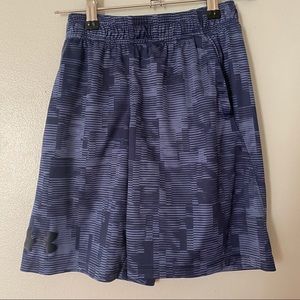 Under Armour Boys Sz S Blue Athletic Shorts